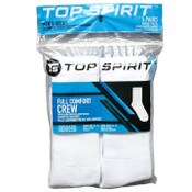 Wholesale - 5pk WHITE FULL CUSHIONED CREW SOCKS, UPC: 191730263541